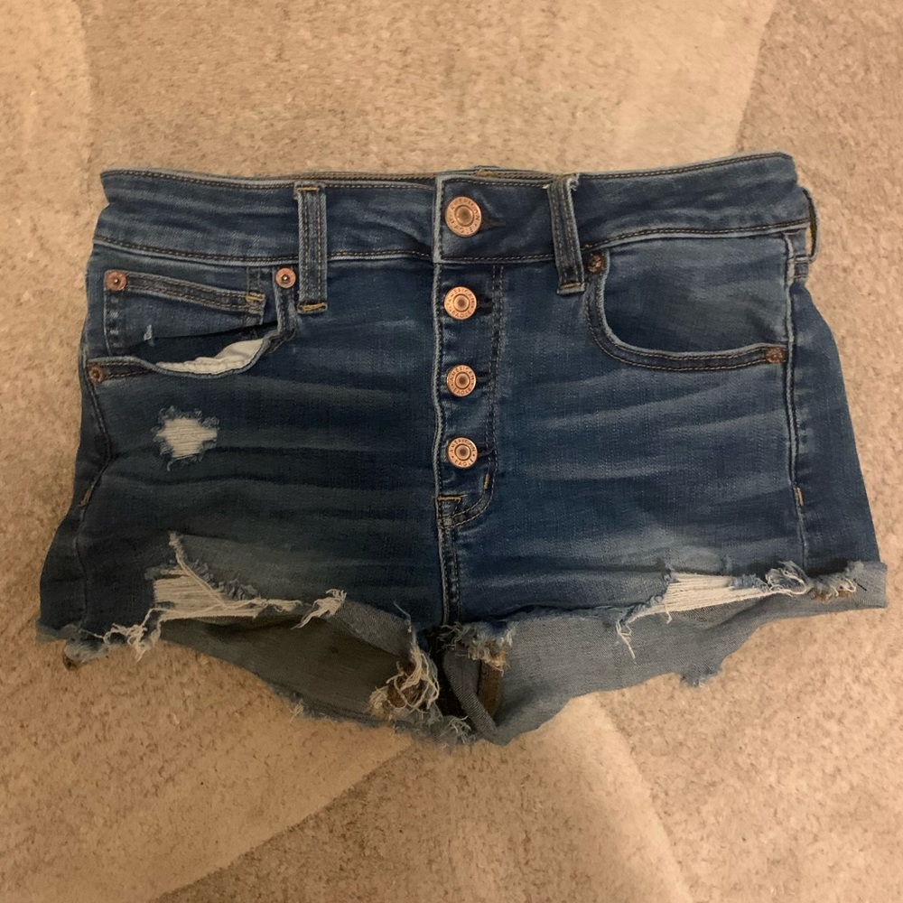 american eagle mid-high rise shorts